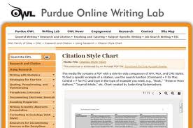 The Owl At Purdue Citation Style Chart Compare Mla Apa