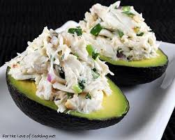 For The Love Of Cooking Cilantro And Lime Crab Salad In Avocado Halves Crab Meat Salad Recipes Meat Salad