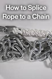 How To Make A Rope To Chain Splice Rope Knots Survival Knots Rope
