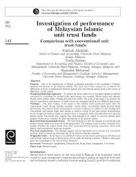 Eastspring investments berhad is one of the largest asset management companies in malaysia. Pdf Investgation Of Performance Of Malaysian Islamic Unit Trust Funds