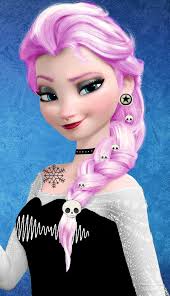 Coloriez l'image de votre reine préférée, la reine des neiges, elsa, qui s'amuse avec son pouvoir magique. Coloriage Elsa Punk La Reine Des Neiges A Imprimer