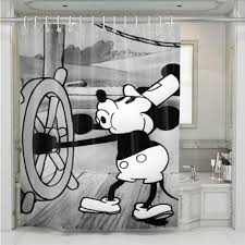 5 out of 5 stars. Mickey Mouse Steam Boat Willie Vintage Shower Curtain Bathroom Decor Collections Bee Curtains