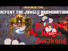 Found in the overgrown temple Beating Jungle Awakens Jungle Abomination Boss Fight Minecraft Dunge Minecraftdungeons
