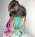 Peek A Boo Dark Rainbow Hair Color