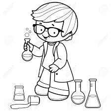 Download for mobile, monitors, hd | freepngclipart Boy Making Science Experiments Black And White Coloring Book Royalty Free Cliparts Vectors And Stock Illustration Image 129299143