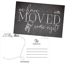 Write the recipient's address on the right hand side of the postcard. Amazon Com Set Of 50 We Ve Moved Postcards Change Of New Address Moving Announcements House Warming Gifts Weve Moved Cards We Have Just Moved Note Cards Pack Of Real Estate Home Postcard