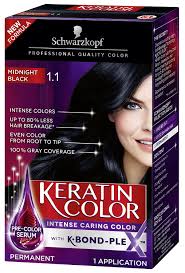 The most common midnight black hair material is cotton. Schwarzkopf Keratin Hair Color Midnight Black 1 1 2 03 Ounce By Schwarzkopf Amazon De Beauty
