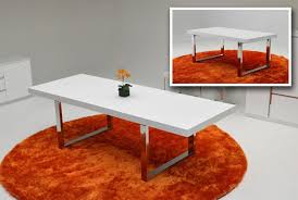 white gloss extendable dining table