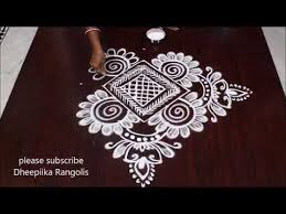 Simple Deepam Muggulu Design With 7 1 Dots New Diya Kolam Latest Easy Rangoli Designs Rangoli Designs Simple Rangoli Designs Images Small Rangoli Design