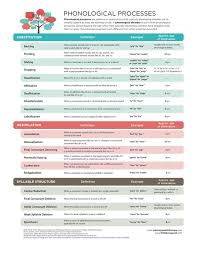 Process By Age Speech Therapy Materials Speech Language Therapy Phonological Processes