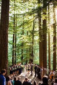 Portland Oregon Wedding Venue Hoyt Arboretum Redwood Deck Intimate Forest Ceremony Portland Oregon Wedding Venue Portland Wedding Venues Wedding Venues Oregon
