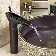 Evier De Salle De Bain En Bronze Huile Robinet De Cascade Robinet Central Un Trou Poignee Unique Un Robinet De Baignoire Sink Faucets Bathroom Sink Taps Bathroom Faucets Waterfall