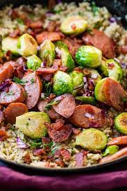One Skillet Cheddar Broccoli Rice With Kielbasa Oh Sweet Basil Recipe Kielbasa Recipes Turkey Kielbasa Recipes Keilbasa Recipes