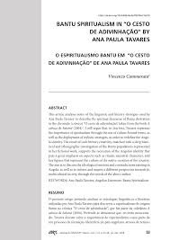 We did not find results for: Pdf Bantu Spiritualism In O Cesto De Adivinhacao By Ana Paula Tavares