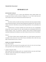 Apakah kamu lagi cari contoh abstrak untuk selesain skripsimu? Makalah Riset Operasional