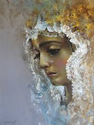 Virgen de los Dolores" Temple y acrílico sobre papel. Paco Carrillo Cruz