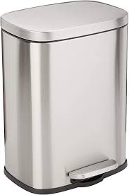 3.8 out of 5 stars with 201 ratings. Amazon Com Amazon Basics 12 Liter 3 1 Gallon Soft Close Trash Can With Foot Pedal Stainless Steel Satin Nickel Finish Home Kitchen