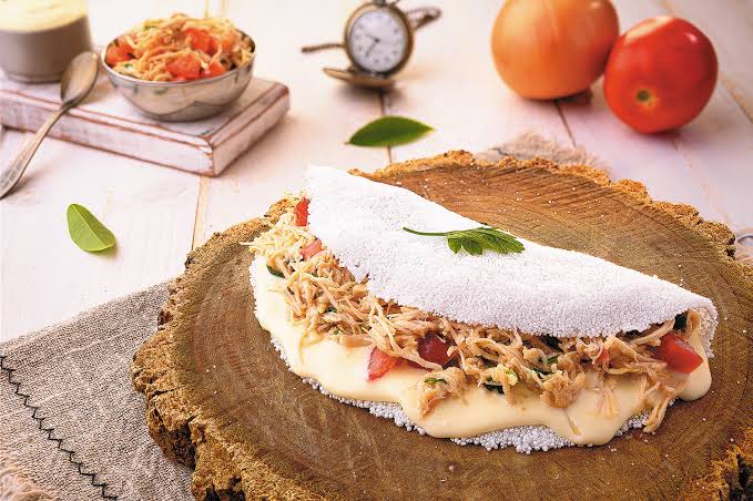 Tapioca recheada no Alto da Sé, gerada com IA