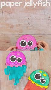 Scissor Skills Jellyfish Craft Video Video Jellyfish Craft Toddler Crafts Summer Crafts