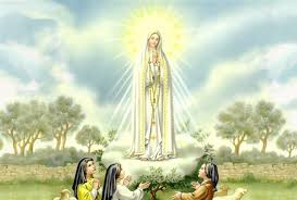 Preghiera o vergine madre, che ti degnasti di apparire sulle solitarie montagne di fatima a tre pastorelli, insegnandoci che nel ritiro dobbiamo intrattenerci con dio nella preghiera per il bene delle anime nostre; 13 Maggio 1917 La Madonna Appare A Fatima
