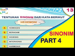 Maka kali ini kita akan fokuskan dulu untuk pembahasan tes persamaan kata (sinonim). Soal Cpns Sinonim
