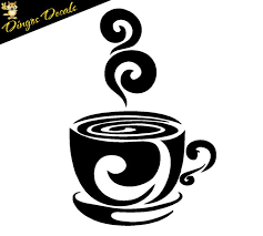 Swirl Coffee Cup Cafe Vinyl Wall Art Decal Stickers Kitchen Decor Removable Ebay Vinyl Wall Art Decals Stencils Decal Wall Art