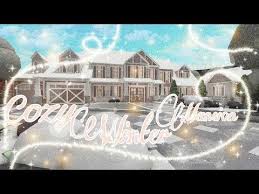 Roblox Bloxburg Cozy Winter Mansion No Large Plot House Build Youtube In 2020 Winter Cozy Building A House Modern Family House