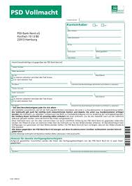 It is a mixed mortgage bank, so that it operates the entire banking business under the hypothekenbank act as a universal bank and, as a mortgage bank, is also. Antrag Psd Vollmacht Psd Bank Nord Eg