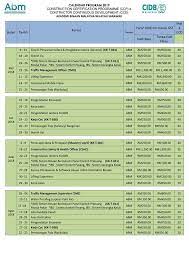 Course to the 2030 agenda. Calendar Program 2019 Akademi Binaan Malaysia Facebook