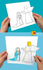 Possible discussion points while your child colors this sheet. Angel Gabriel Visits Mary 10 Minutes Of Quality Time