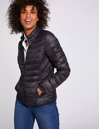 Col cheminée, fermeture zippée devant, fermeture à boutons pression sur le devant, manches longues. Doudoune Col En Jean Www Neurosurgeondrapoorva Com