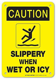 Caution Slippery When Wet Sign Or Icy Made Out Of 040 Etsy In 2020 Slippery When Wet Slippery How To Make Signs