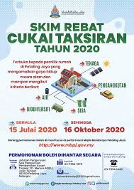 Cukai taksiran atau cukai pintu adalah cukai yang dikenakan terhadap semua pegangan atau harta tanah di kawasan mbpj. Skim Rebat Cukai Taksiran Tahun 2020 Rajiv Rishyakaran Facebook
