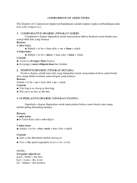Melanjutkan pembahasan kita mengenai degrees of comparison, maka pada kursus bahasa inggris online kali ini kami ingin membahas tentang superlative degree : Comparative Degree In Bahasa Kls 6