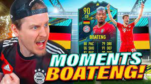 Abbiamo il piacere di presentarvi la special card di boateng player moments sbc, il centrale del bayern.come già sapere, le sfide moments sbc vi consentono di conquistare giocatori che si sono distinti in modo particolare, in un determinato evento o match.in questo caso, si celebra la prestazione in difesa. We Got Him 90 Player Moments Boateng Player Review Fifa 21 Ultimate Team Youtube