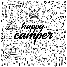 Image Result For Happy Camper Coloring Pages Camping Coloring Pages Alphabet Coloring Pages Coloring Pages