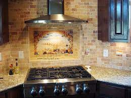 Kitchen backsplash tile mural idea: Italian Tile Murals Tuscan Backsplash Tiles