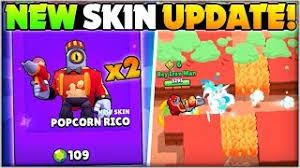 🇧🇷 star list agora está disponivel em português (br). New Popcorn Rico Skin Update Unlocking 2x New Popcorn Rico Skins Gameplay Brawl Stars Youtube