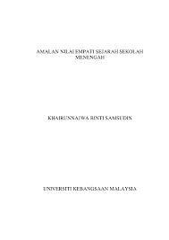 Seorang blogger yang pantas menaip menjadikan ianya satu kelebihan untuk menyiapkan sesuatu artikel dengan cepat. Doc Empati Sejarah 1 Najwa Samsudin Academia Edu
