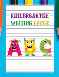 Graphic organizers writing paper a rubric and character trait lists are included. Kindergarten Writing Paper With Lines For Abc Kids150 Blank Handwriting Practice Lined Paper For Kindergarten Writing Taschenbuch Mark Nobot