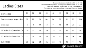 Pikeur Breeches Size Chart Www Bedowntowndaytona Com