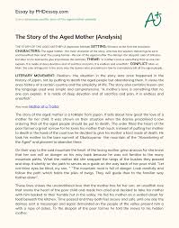 It is a 10 of december 1997 american film directed by steven spielberg which was a very famous hollywood director, based on a story which happened in 1839 about some spanish man in a ship called amistad which had captured many slaves to sell. The Story Of The Aged Mother Analysis Phdessay Com