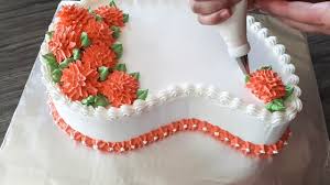 The arrangement is again very simple and mostly used for flower bouquets and flower basket arrangements. Paisley Flower Cake With Whipped Cream Youtube
