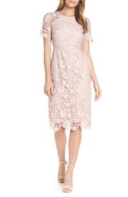 Eliza J Embroidered Lace Sheath Dress Lace Dress With Sleeves Lace Sheath Dress Dresses