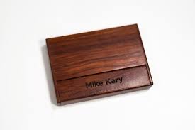 We offer a premium selection of personalized card holders ranging from classic to contemporary designs. Engraved Rosewood Folding Business Car Holder