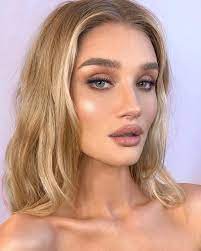 Pin By Berry Many On Rosie Huntington Whiteley Low Lights Hair Wedding Makeup Looks Makeup For Blondes