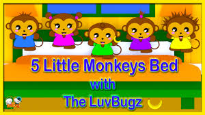 So, the little monkeys jumping and falling off onto their heads is something they relate to (doesn't stop them i think the only drawback is that the breaks between pages aren't always at natural breaks in the my grandson loves this book. Watch 5 Little Monkeys Bed With The Luvbugz Prime Video