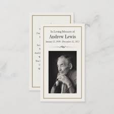 Blue and gray flowers simple funeral program. Laminated Memorial Cards Topmemorial