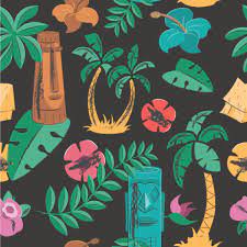 Here are only the best hawaiian beaches wallpapers. Hawaiian Masks Wallpaper Surface Covering Youcustomizeit