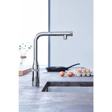 Kitchen faucet adorable bathroom sink faucets lavatory faucet grohe kitchen faucet parts particular repair delta kit blanco via nakatomb.com. Grohe Essence Smartcontrol Kitchen Faucet 31615000 Chrome Pull Out Shower